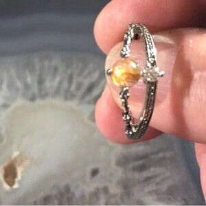 Beautiful Golden Rutile Ring - Adjustable